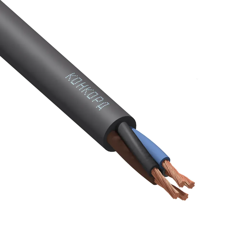 Силовой кабель КГтп-ХЛ 4х2.5 Конкорд 9256 черный