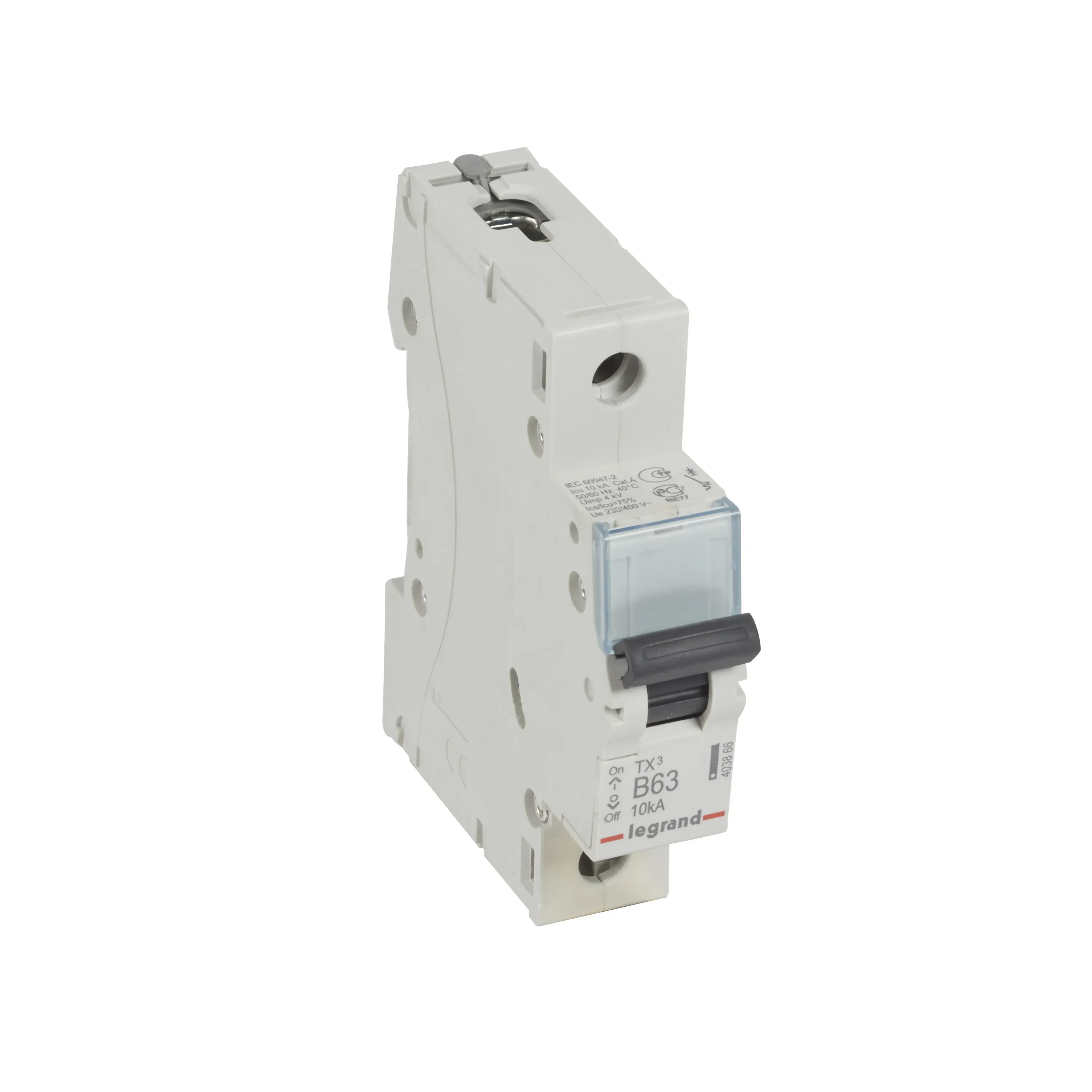 Автоматический выключатель tx? 6000 - 10 ка - тип характеристики b - 1п - 230/400 в~ - 63 а - 1 модуль LEGRAND/DACCORD 403866