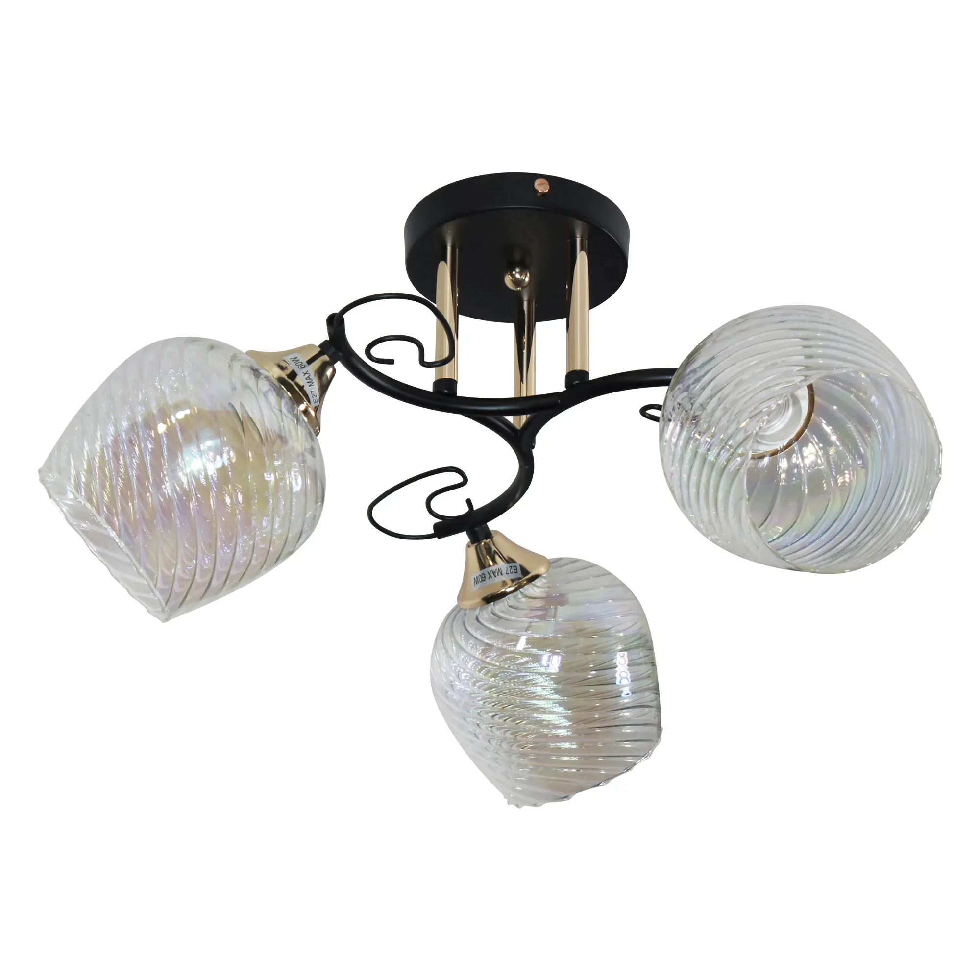 Светильник 11295-9/3 черн.зол (Плафон 8310) НПБ 01-3х60-214 Е27 ИУ Светильник потолочный ЭЛЕТЕХ 1005404881