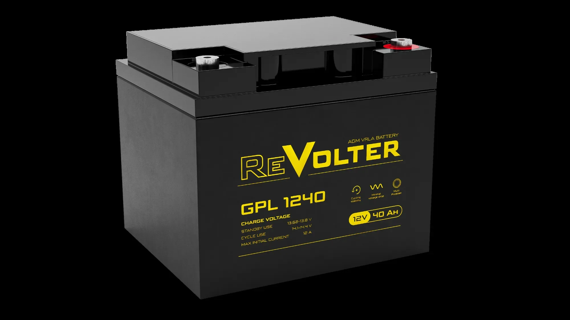 Аккумуляторная батарея Revolter GPL 12В 40Ач Revolter GPL 1240