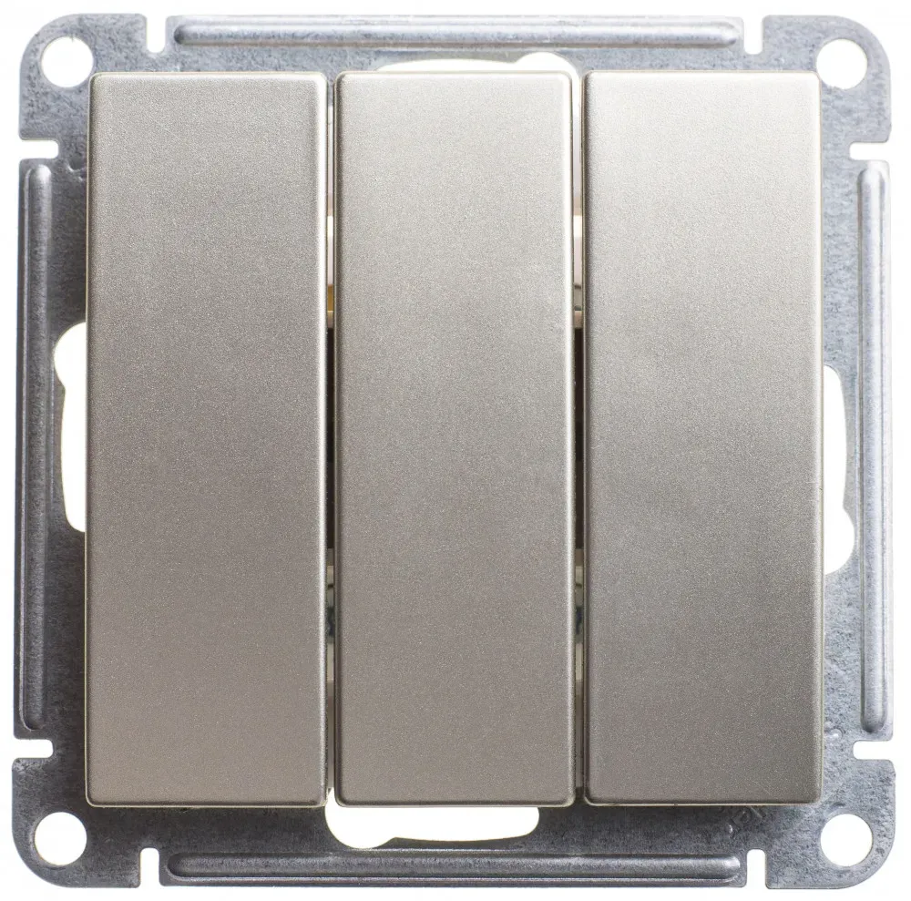 W59 Выключатель трехклавишный, 10АХ, механизм, шампань SE (Потенциал) VS0510-351-4-86