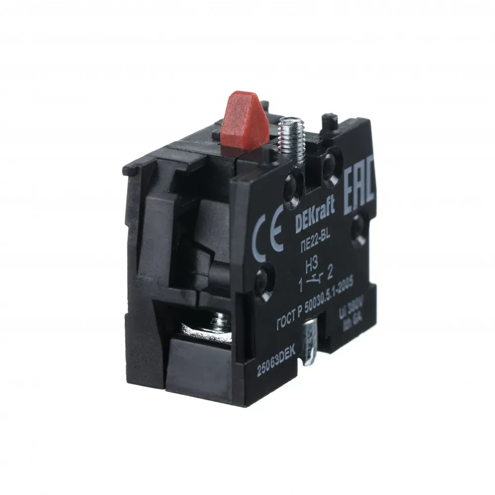 Контакт дополнительный для двойных выключателей ПЕ-22 1 НЗ ДК22 DEKraft SE (Dekraft) 25105DEK