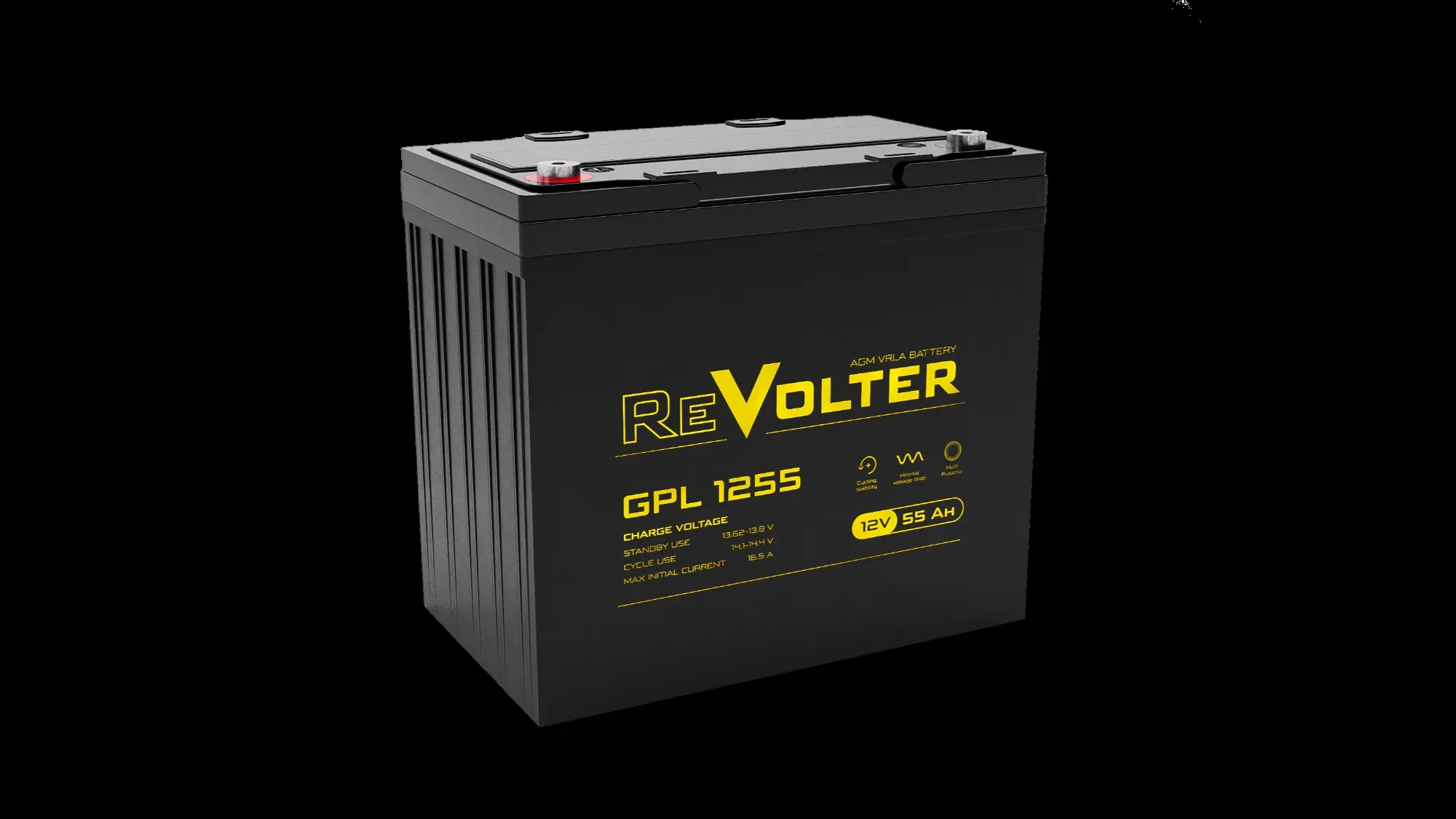 Аккумуляторная батарея Revolter GPL 12В 55Ач Revolter GPL 1255