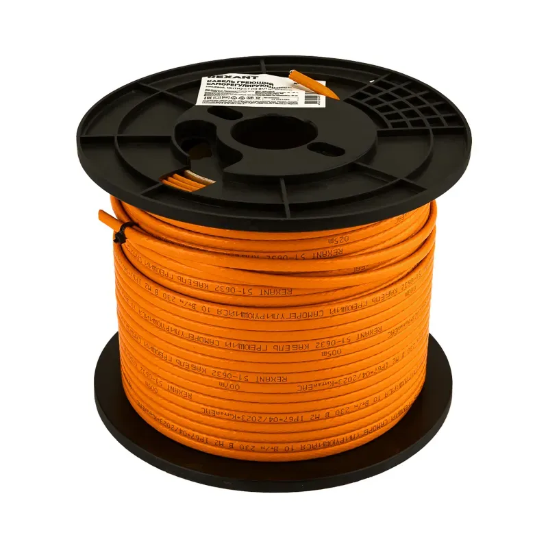 Кабель греющий саморегулирующийся  10HTM2-CT, пищевой, 10 Вт/1 м, 100 м, REXANT REXANT 51-0632