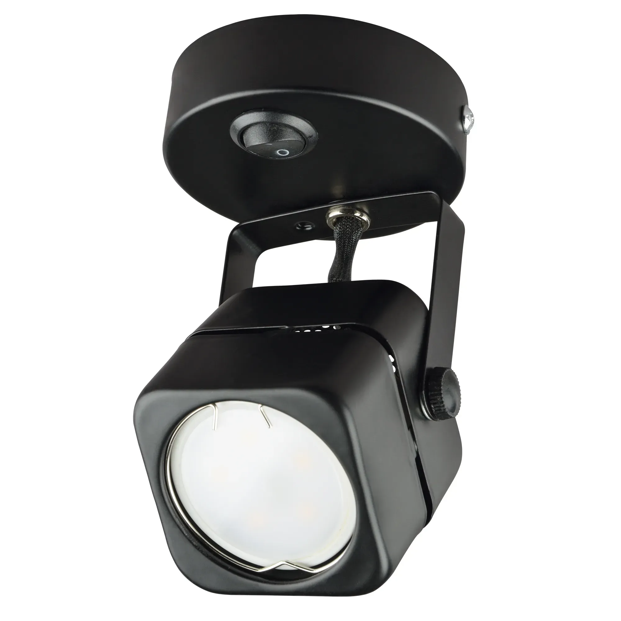 Светильник DLC-S613 GU10/B BLACKдекоративный накладной серия Sotto Без лампы цоколь GU10 Выкл на корпусе Металл Черный TM Fametto Uniel UL-00009424