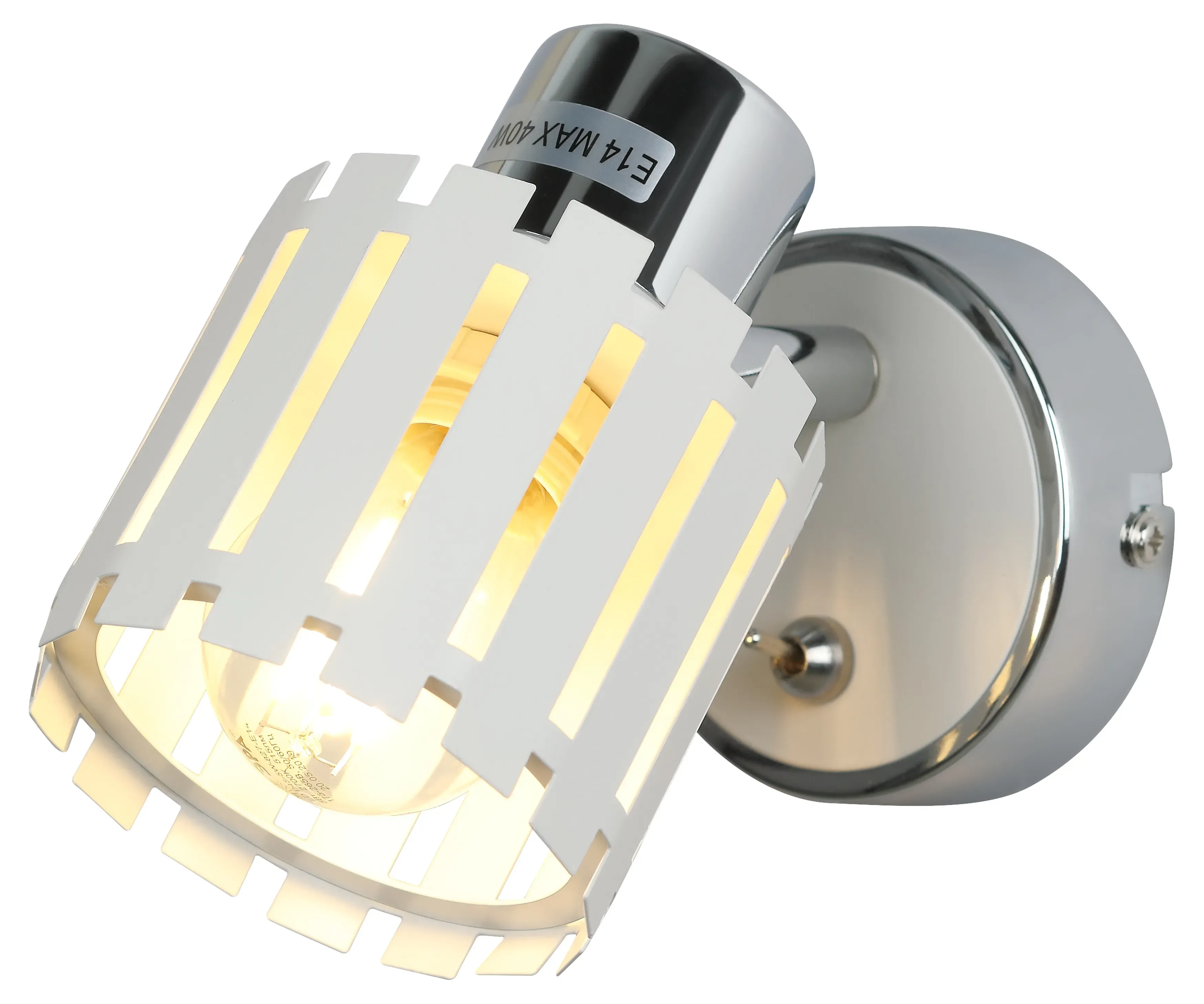 Светильник настенно-потолочный спот Liese 7027-701 1 х Е14 40 Вт поворотный с выключателем Rivoli Б0051971