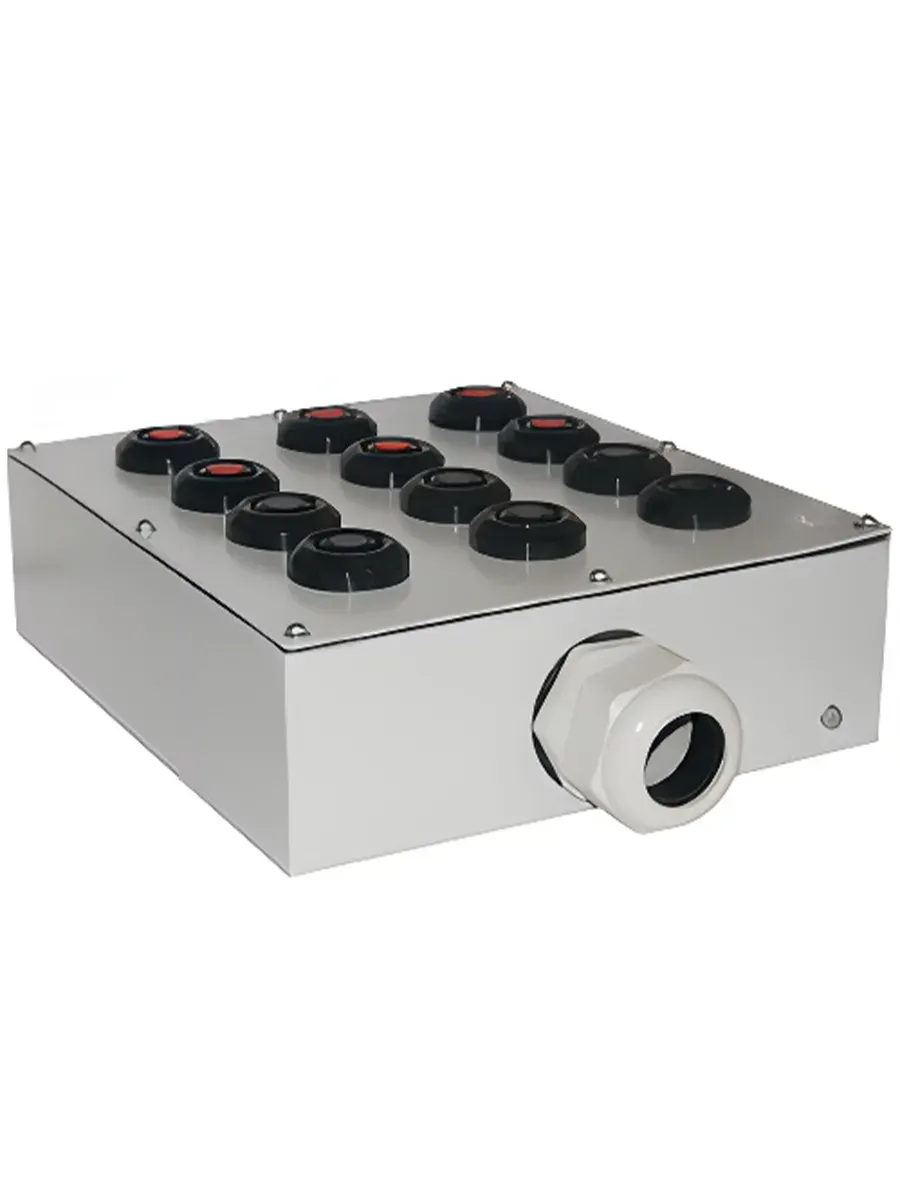 Пост управления ПКУ-15-21.341-54У2 (6хКЕ081/2(1з+1р) черная + 6хКЕ081/2(1з+1р) красная + PG-36) Электротехник ET054504