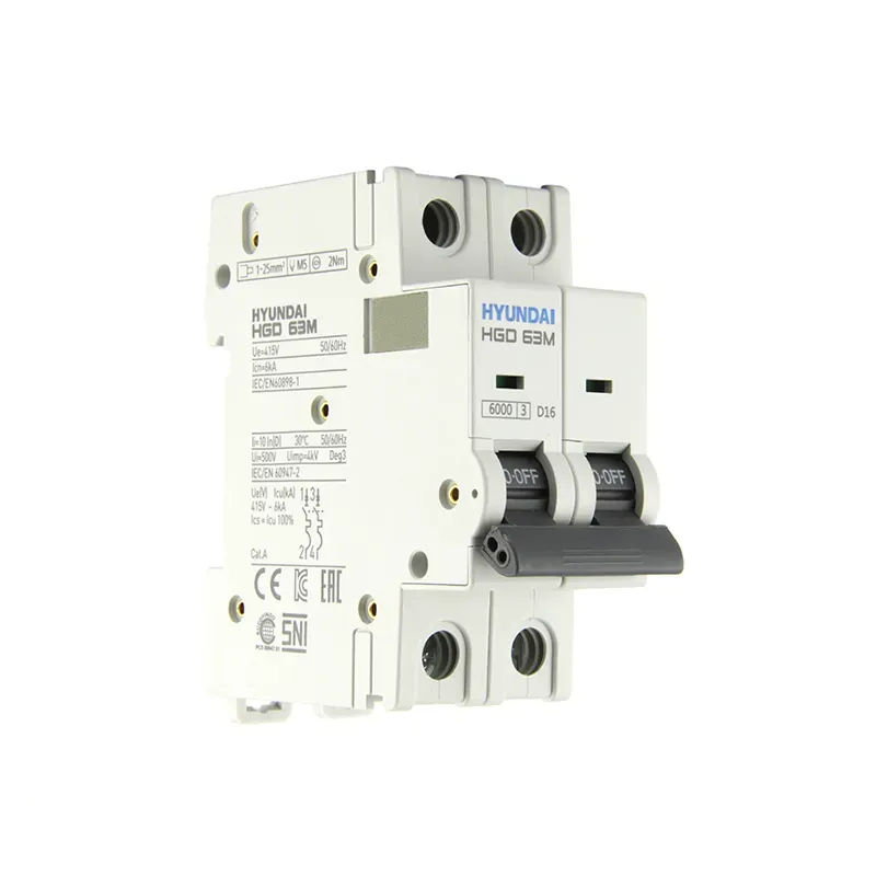 Автоматический выключатель hgd63m 2pmcs0000c 00016 2 полюса, 16а, ток к.з. 6ka, хар-ка c (standard) ЭЛКОМ 13.04.000872
