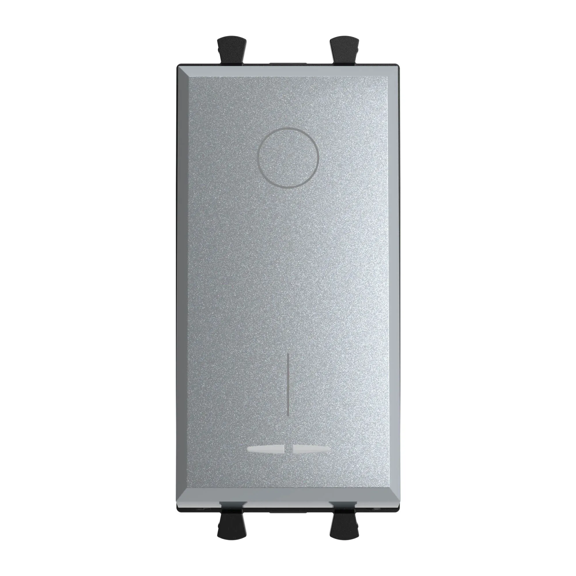 Avanti Выключатель двухполюсный одноклавишный модульный,  Закаленная сталь, 1 модуль DKC 4404221