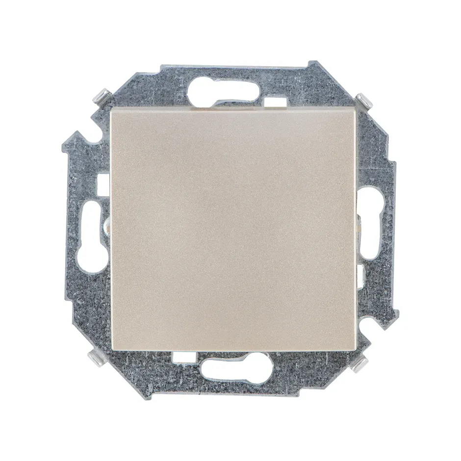 Выключатель одноклавишный, скрытый 16А 250В, винтовые зажимы, шампань Simon 1591101-034