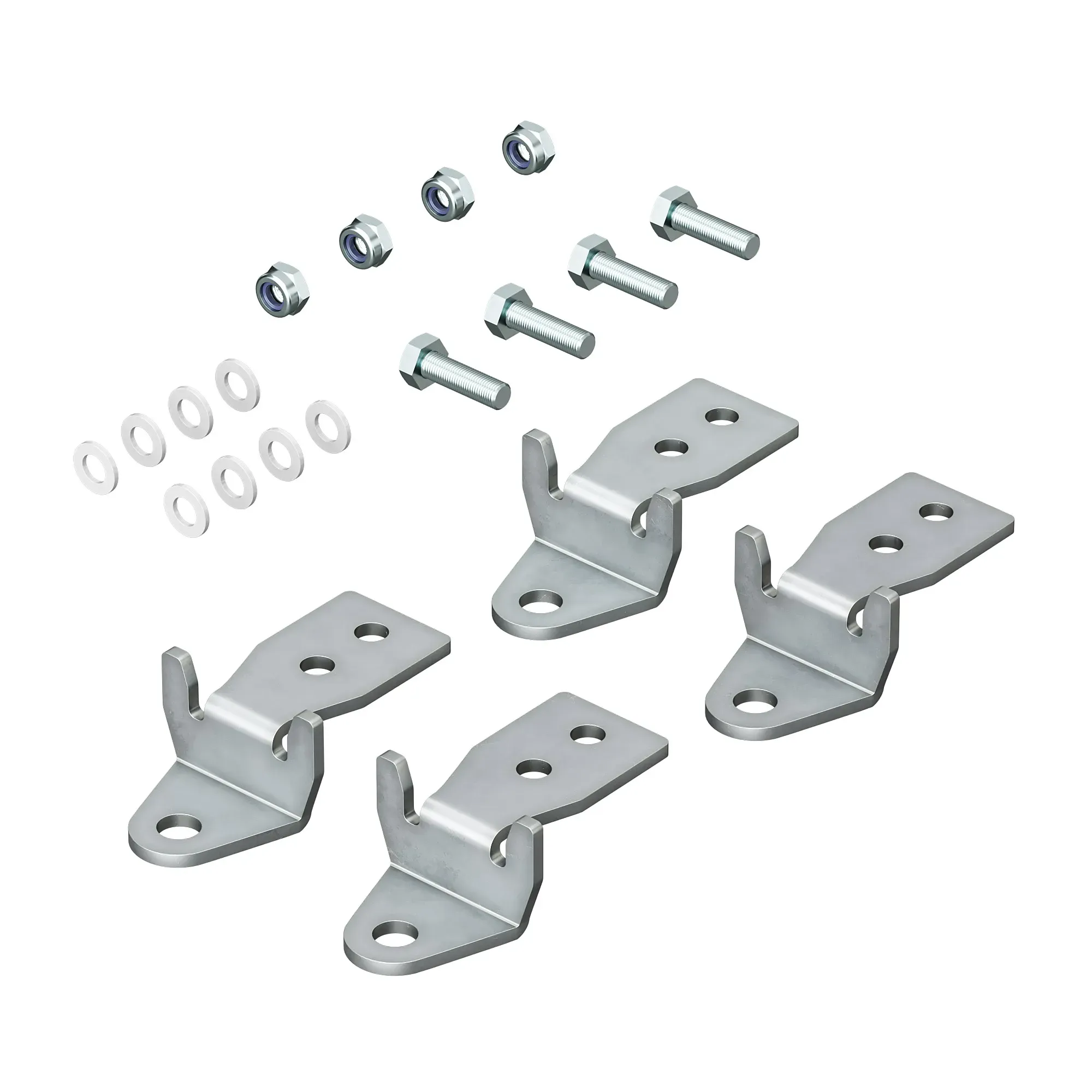 Кронштейны для настенного крепления с удлиненными болтами и гайкой самофиксации для навесных и      клеммных корпусов, 4 шт. DKC R5A56R