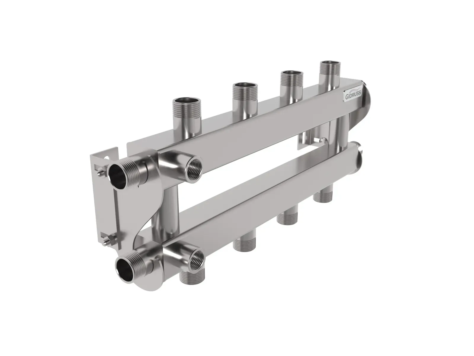 Коллектор кольцевой RMSS-40-4 на 4 - 5 контуров G 3/4' для отопления Gidruss RM 40A40 21