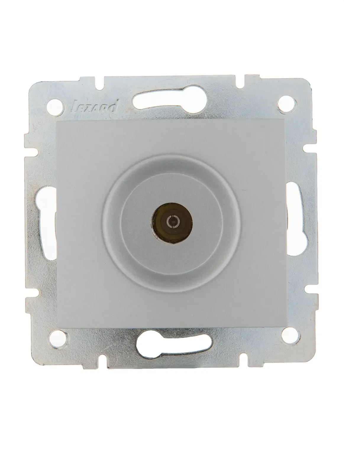 KARINA Розетка ТВ проходная матовое серебро (10шт/120шт) Lezard 707-4388-129