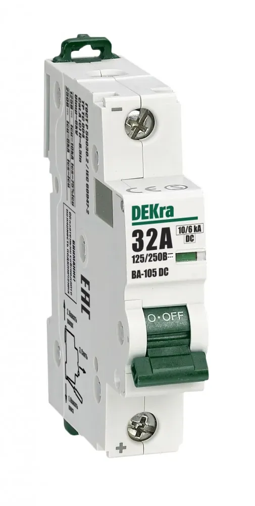 Выключатель автоматический 1P C кривая 32A 250В DC ВА-105 SE (Dekraft) 13382DEK