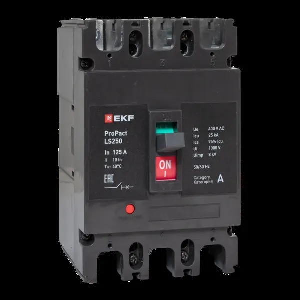 Ls250 25ка 3p 125а propact ekf EKF MCCB-250-25-3-125-LS