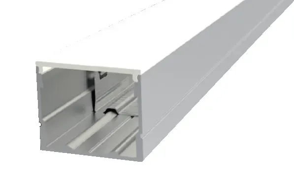 Профиль алюминиевый для LED ленты AC230V накладной 2440х20х20 мм (максимальная ширина ленты 14,9 мм) c рассеивателем опал и комплектом стальных монтажных скоб (8 шт.) Вартон V4-R0-70.0001.KIT-2302