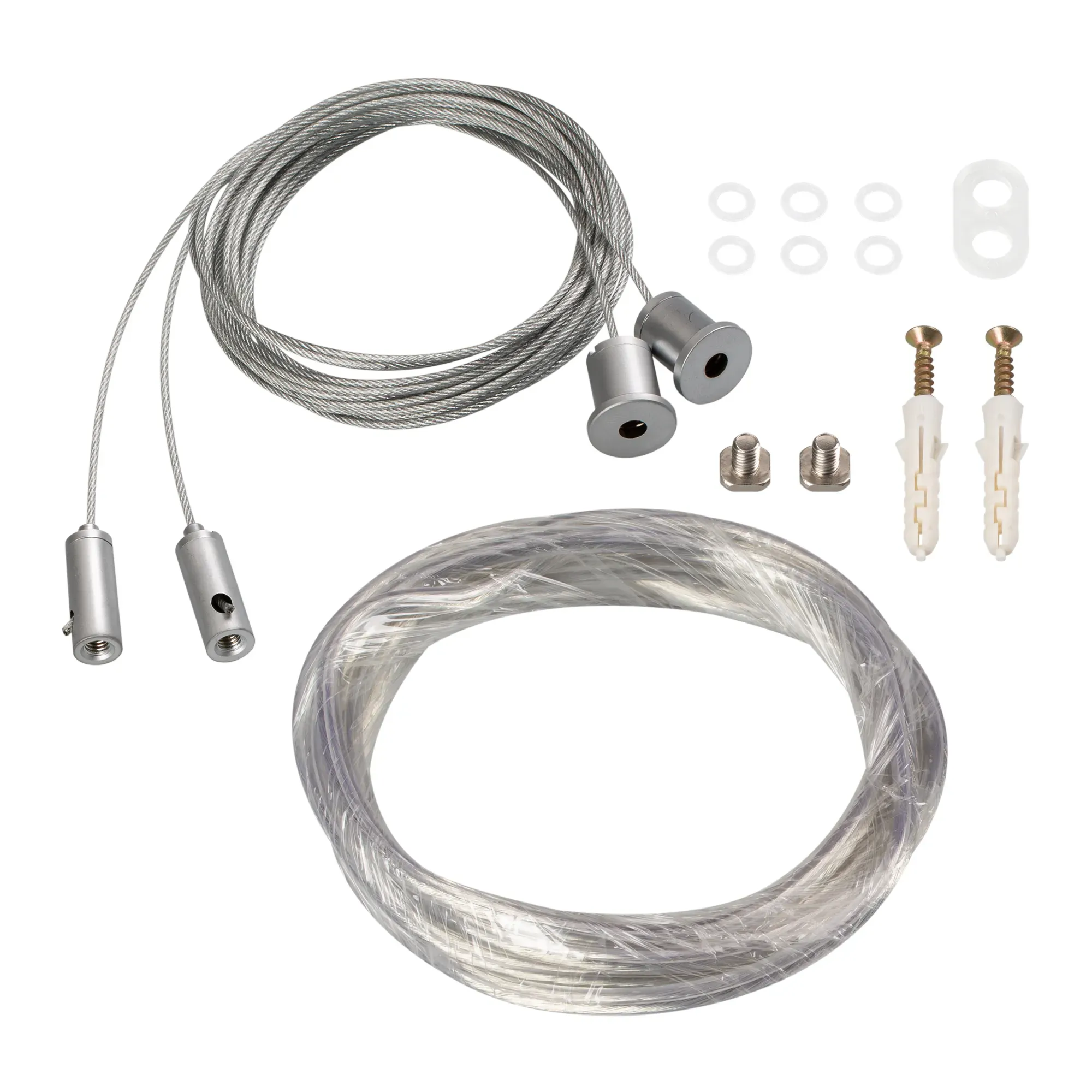 Подвес токопроводящий ARL-2x2m Set SILVER (Pad 9x2мм, 2x18AWG) (провод 2x0.75) Arlight 019391(1)