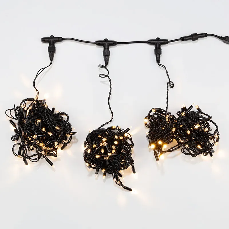 Гирлянда LED ClipLight 24V, 3 нити по 10 м, диодов тёплый белый Neon-Night 323-316