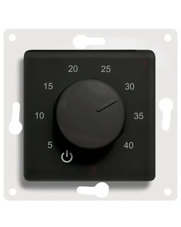 Термостат Th-HF-G-BL механический под рамку Schneider Electric Glossa черный EXTHERM Extherm Th-HF-G-BL