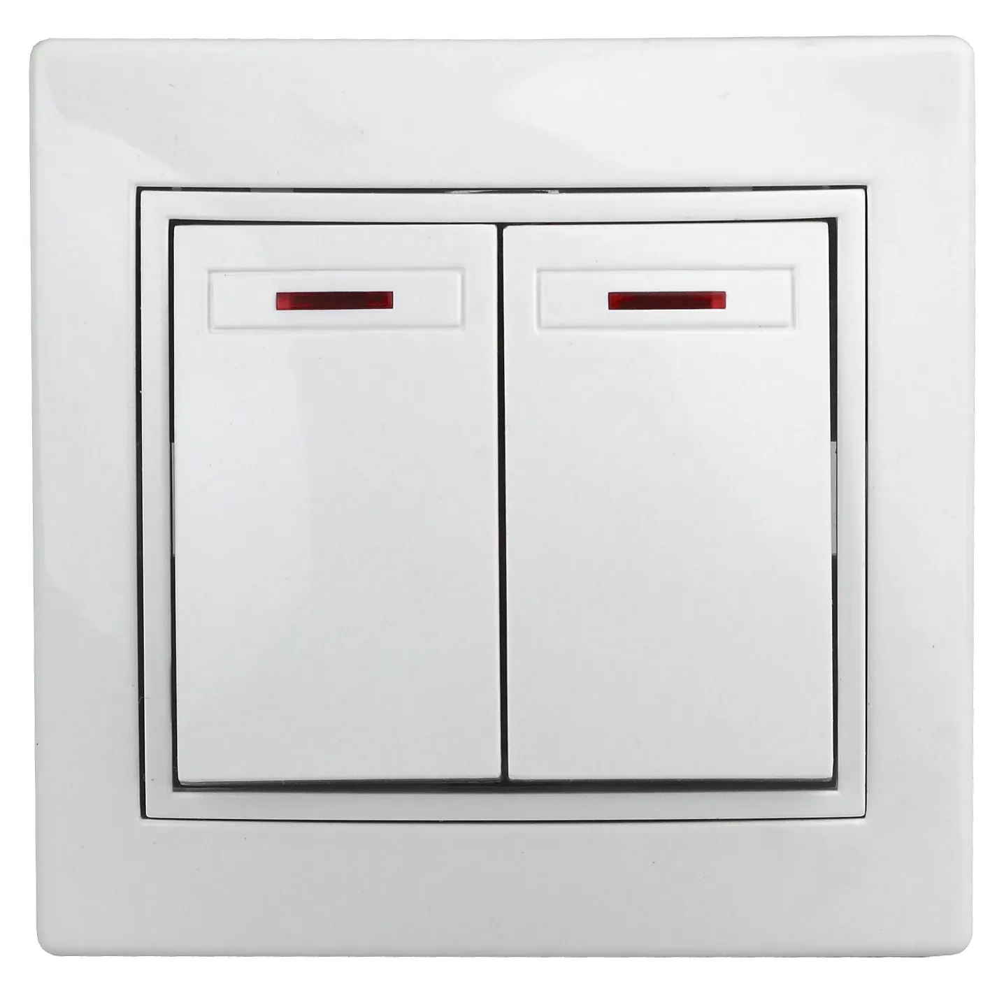 Выключатель двойной с подсветкой, 10А-250В, СУ, б.л., Plano, белый,1Э-105-01 ЭРА Б0038826