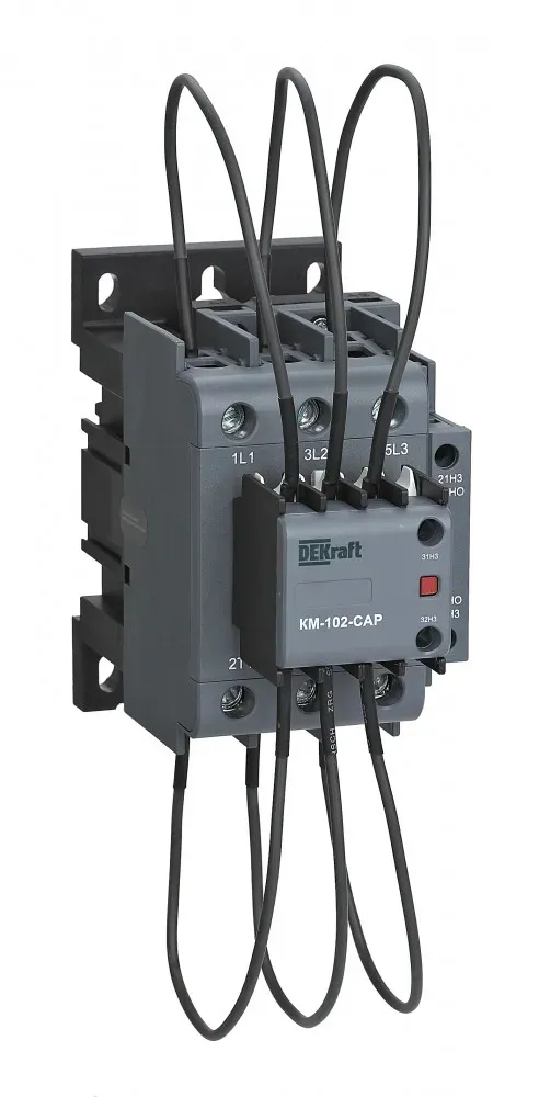Контактор конденсаторый 60кВАр, 380/400В, AC6b, 1НО2НЗ серии КМ-102-CAP DEKraft SE (Dekraft) 22468DEK