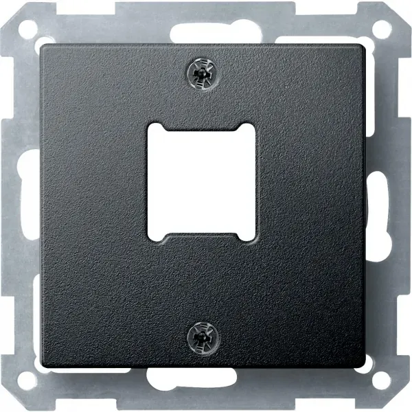 Центральная плата для розетки RJ11/RJ45 1 пост антрацит SE (Schneider) MTN291114