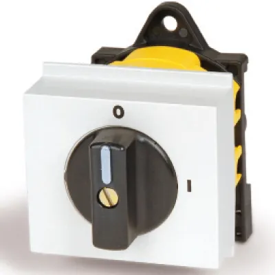 Площадка 46х46мм под пластрон белая/черная ручка DKC AZ2723