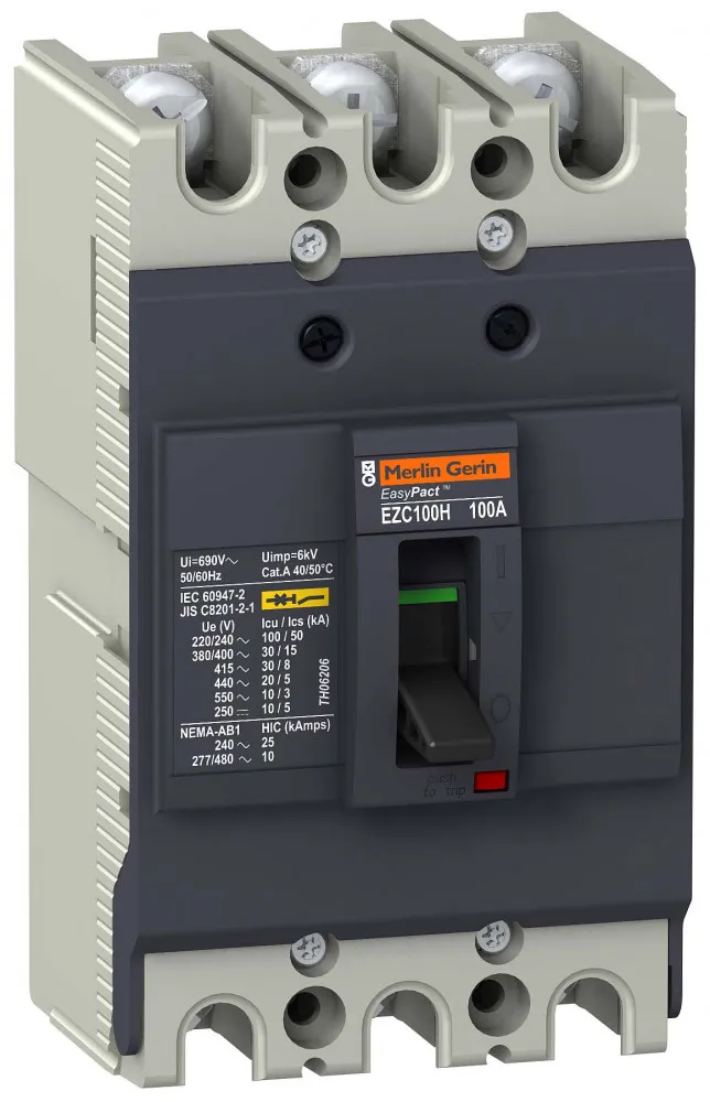 Выключатель автоматический трехполюсный EZC100 30 KA/380В 3Т 50 A SE (Schneider) EZC100H3050