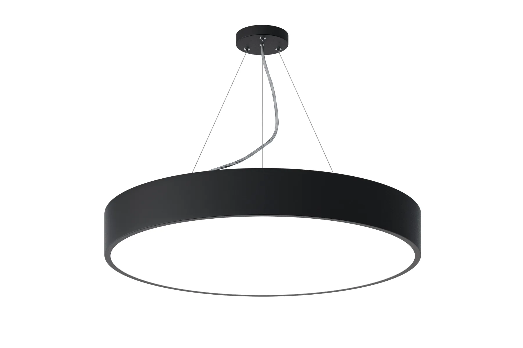 Светильник светодиодный Geometria Ring SPO-131-B-40K-045 45Вт 4000К 4000Лм IP40 600х80 черный подвесной ЭРА Б0050559