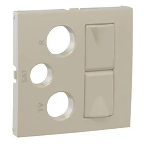 Efapel 90773 TPE Лицевая панель для мультимедийных розеток R-TV-SAT-2xRJ45, цвет жемчуг Efapel 90773 TPE