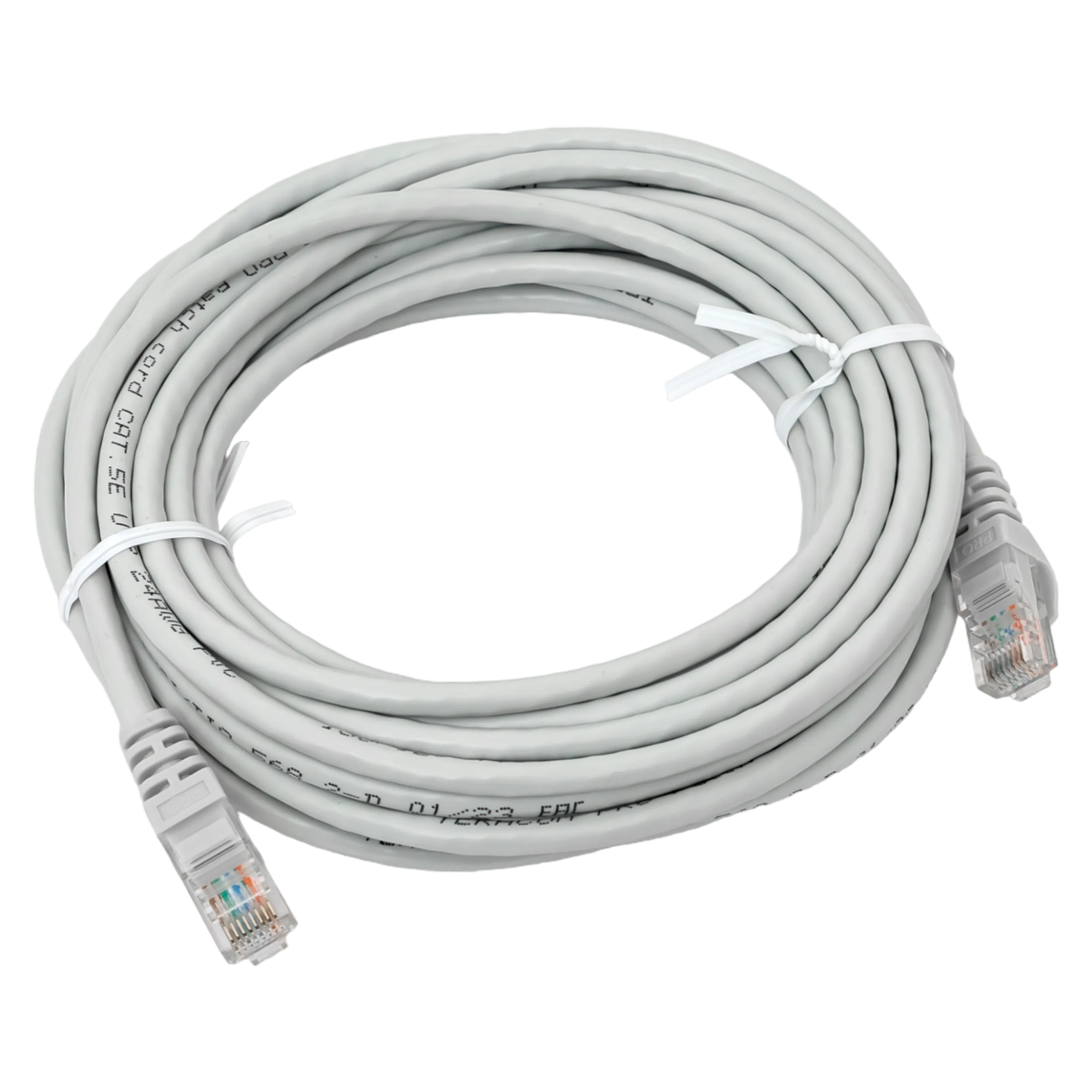 Патч-корд TERACOM PRO Cat.5E неэкранированный UTP оболочка PVC серый (7.0м)