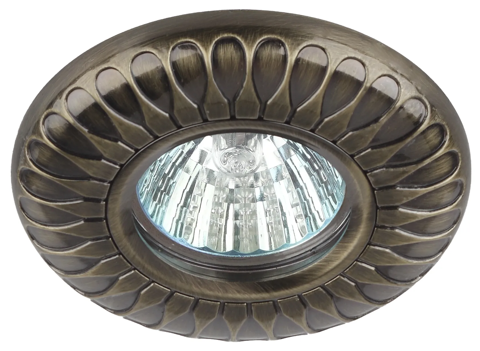 Светильник литой MR16,12V/220V, 50W бронза (100/2100) ЭРА Б0021528