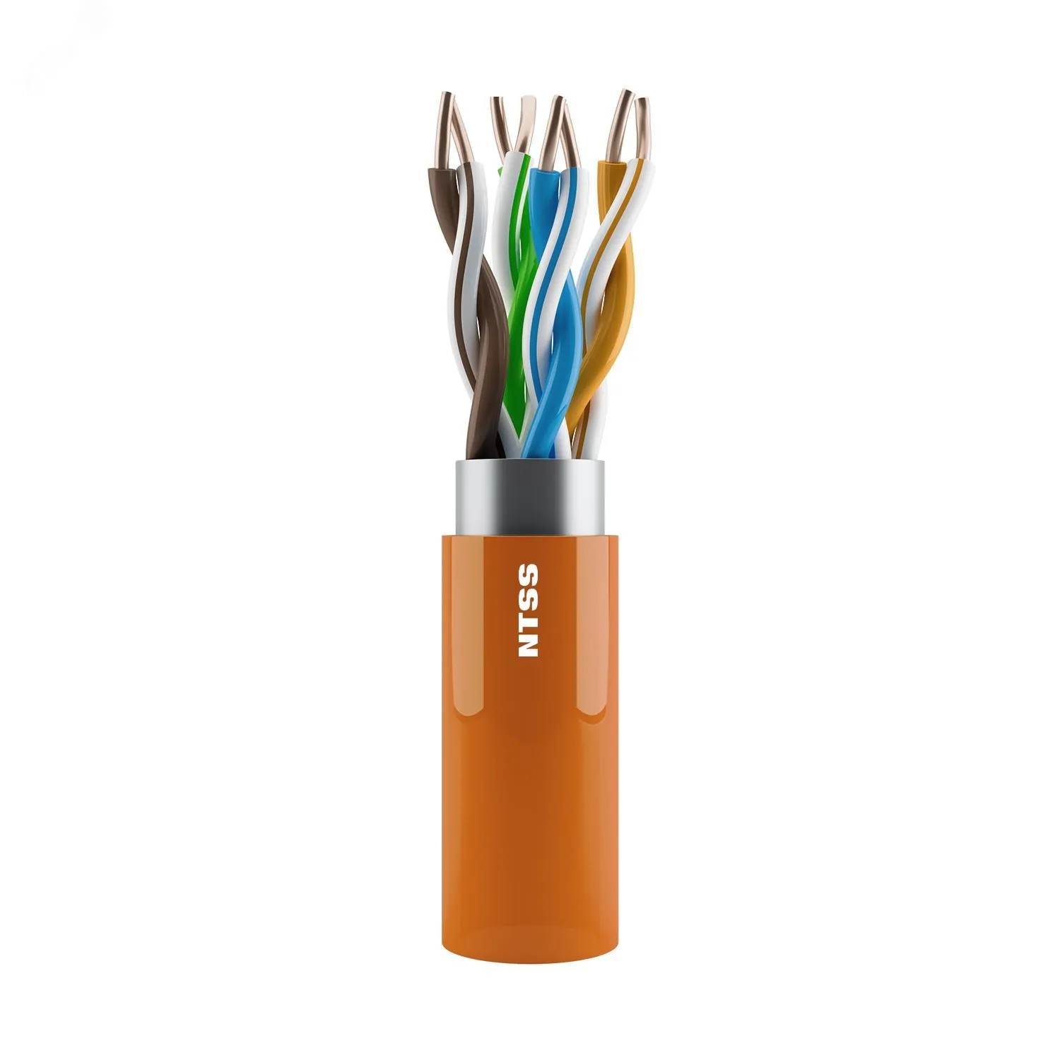 Витая пара F/UTP кат 5e 4 пары 24 AWG одножильный LSZH нг(А)-HF внутренний оранжевый 305м