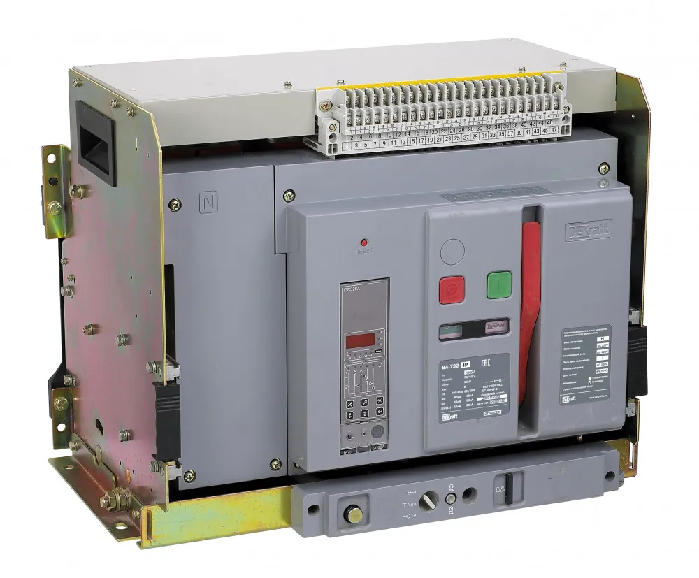 Воздушный авт. выкл. выкатной 4P 3200А 80кА расцепитель М ВА-732 SE (Dekraft) 27140DEK