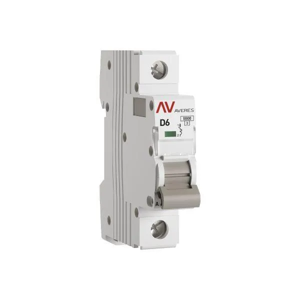 Выключатель автоматический av-10 1p 6a (d) 10ка averes EKF MCB10-1-06D-AV