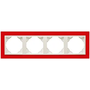 Efapel 90940 TVG 4-х местная рамка, красный/лёд Efapel 90940 TVG