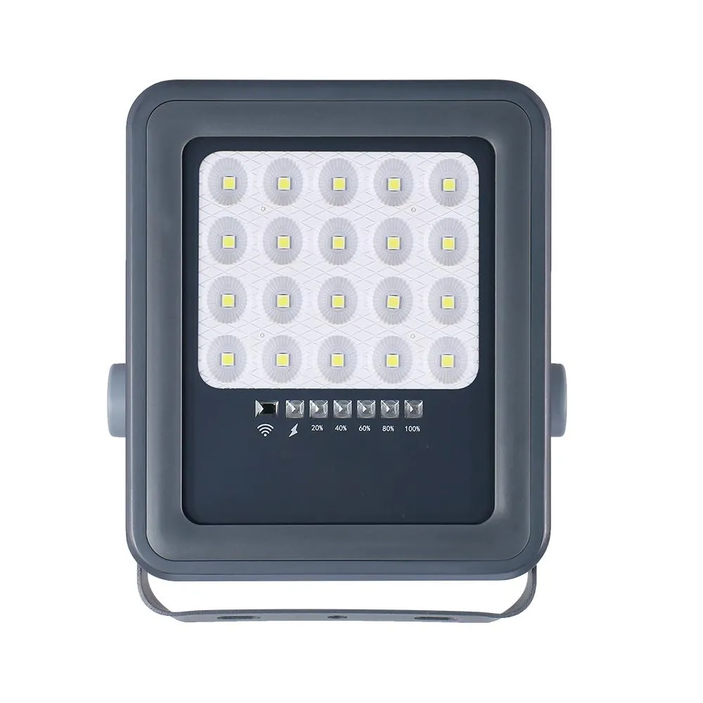Прожектор светодиодный led до-50вт 6500к серый 800 лм ip65 с солнечной панелью  jazzway JAZZWAY 5058460
