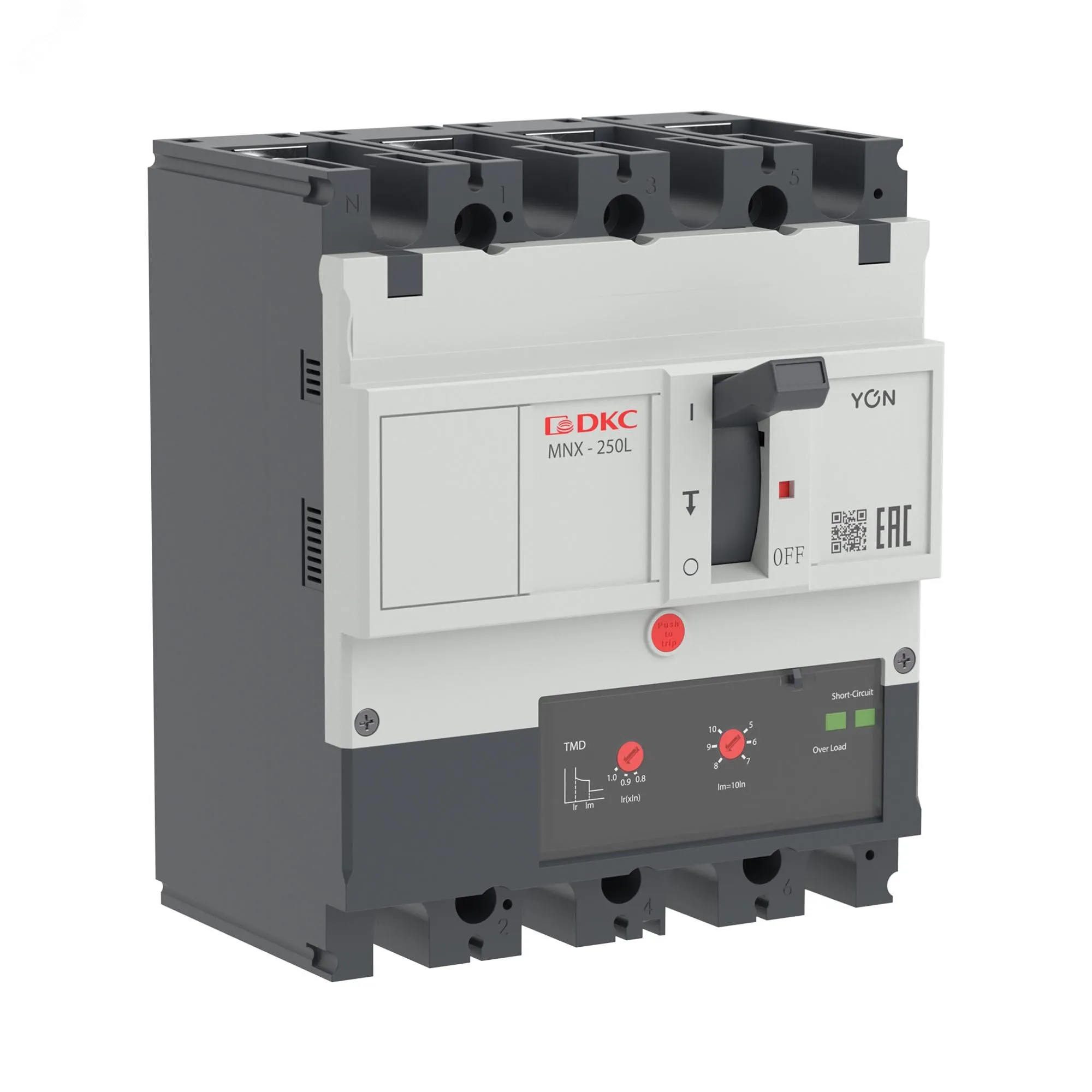 Авт. выкл. yon pro mnx250l 4p 250a 70ka при ac415v расц. tmd ДКС MNX250L4PTMD0250