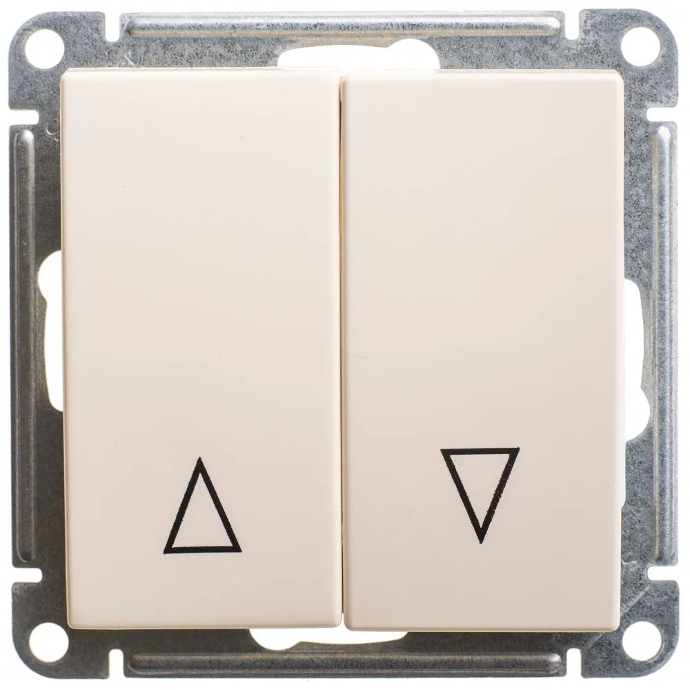 W59 Выключатель двухклавишный, с механич. блокировкой для жалюзи,механизм,слоновая кость SE (Потенциал) VS410-253-2-86