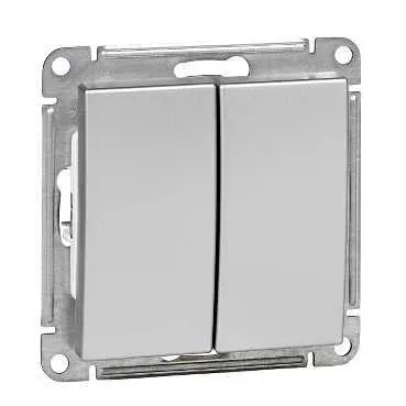 W59 Выключатель двухклавишный, 10АХ, механизм, матовый хром SE (Потенциал) VS510-252-5-86