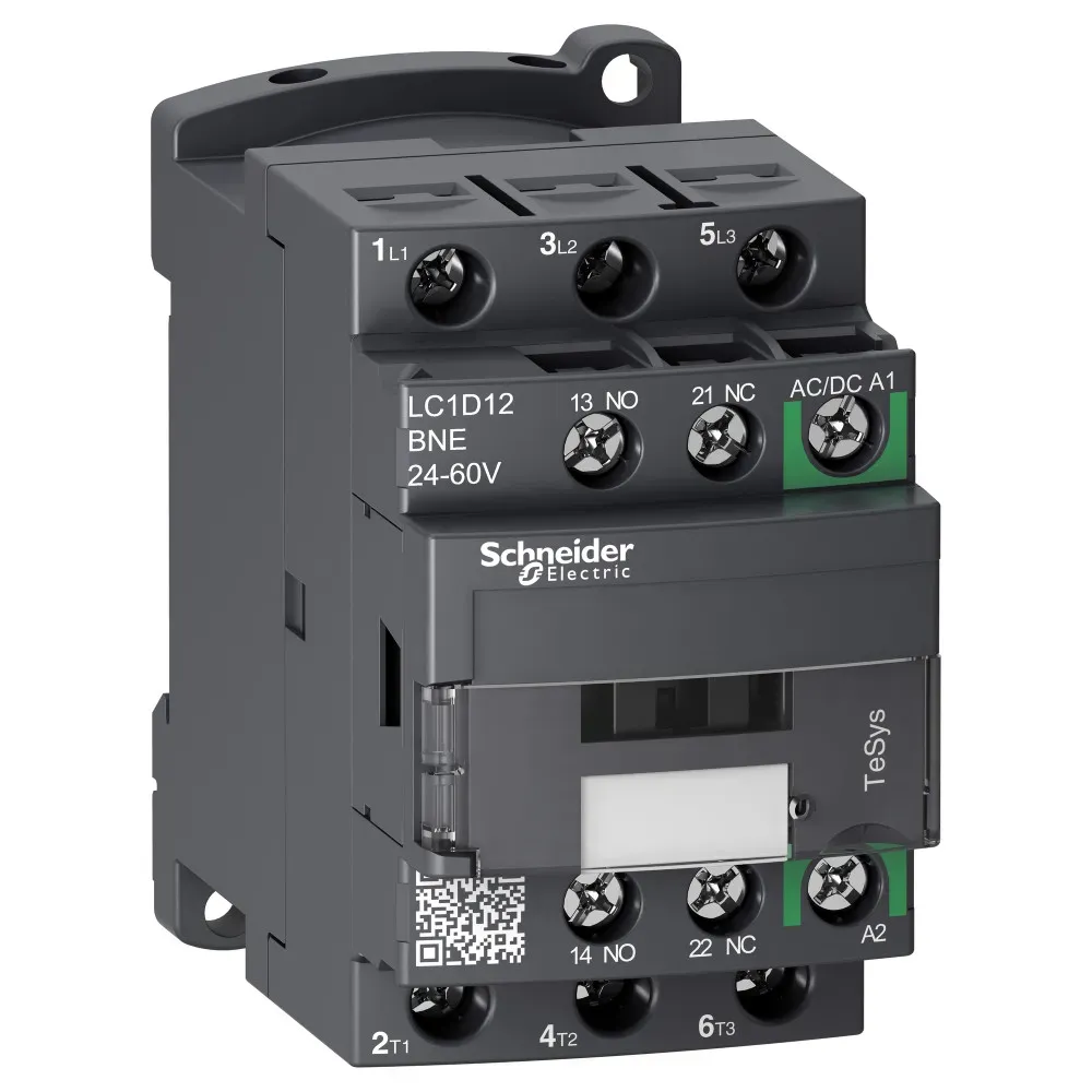 КОНТАКТОР D 3P AC3 440В 12A, КАТУШКА УПР. 24-60В AC/DC, ЗАЖИМ ПОД ВИНТ DEKRAFT LC1D12BNE