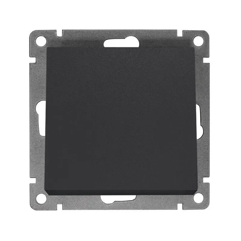 Выключатель одноклавишный серия Афина, с/у, 10А, 220В, графит (еврослот) Универсал A0021-Gr