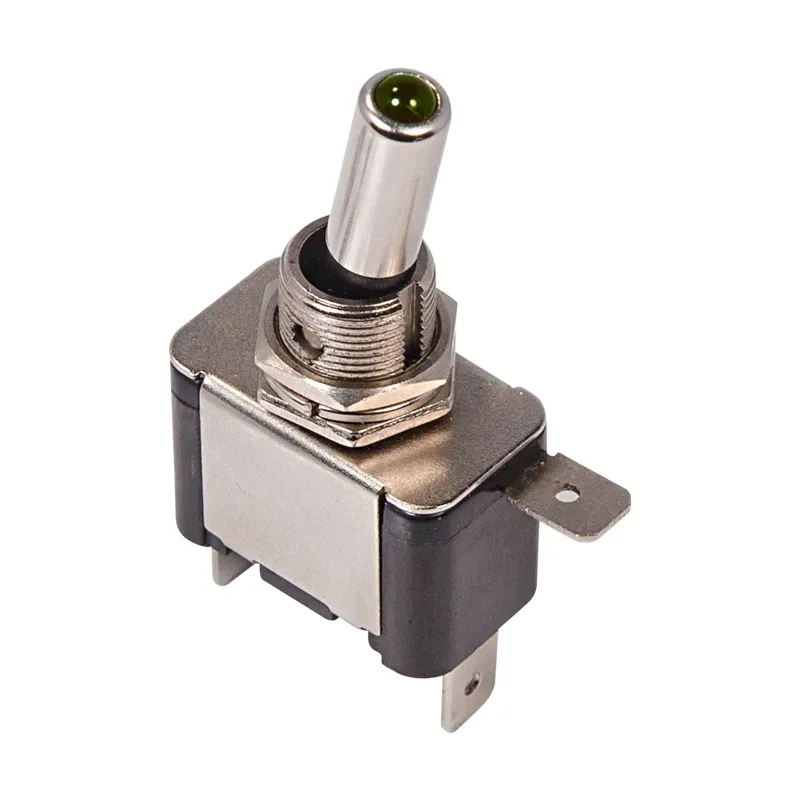 Тумблер 12V 25А (3c) ON-OFF однополюсный с зеленой LED подсветкой REXANT 36-4333