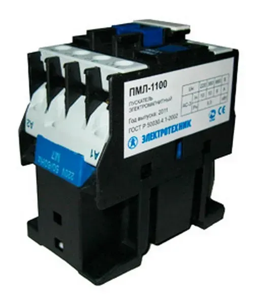 Контактор электромагнитный ПМЛ-1100М Т3 В, 220В, 60Гц, (1з), Экспорт Электротехник O20100104ЭВ220100010