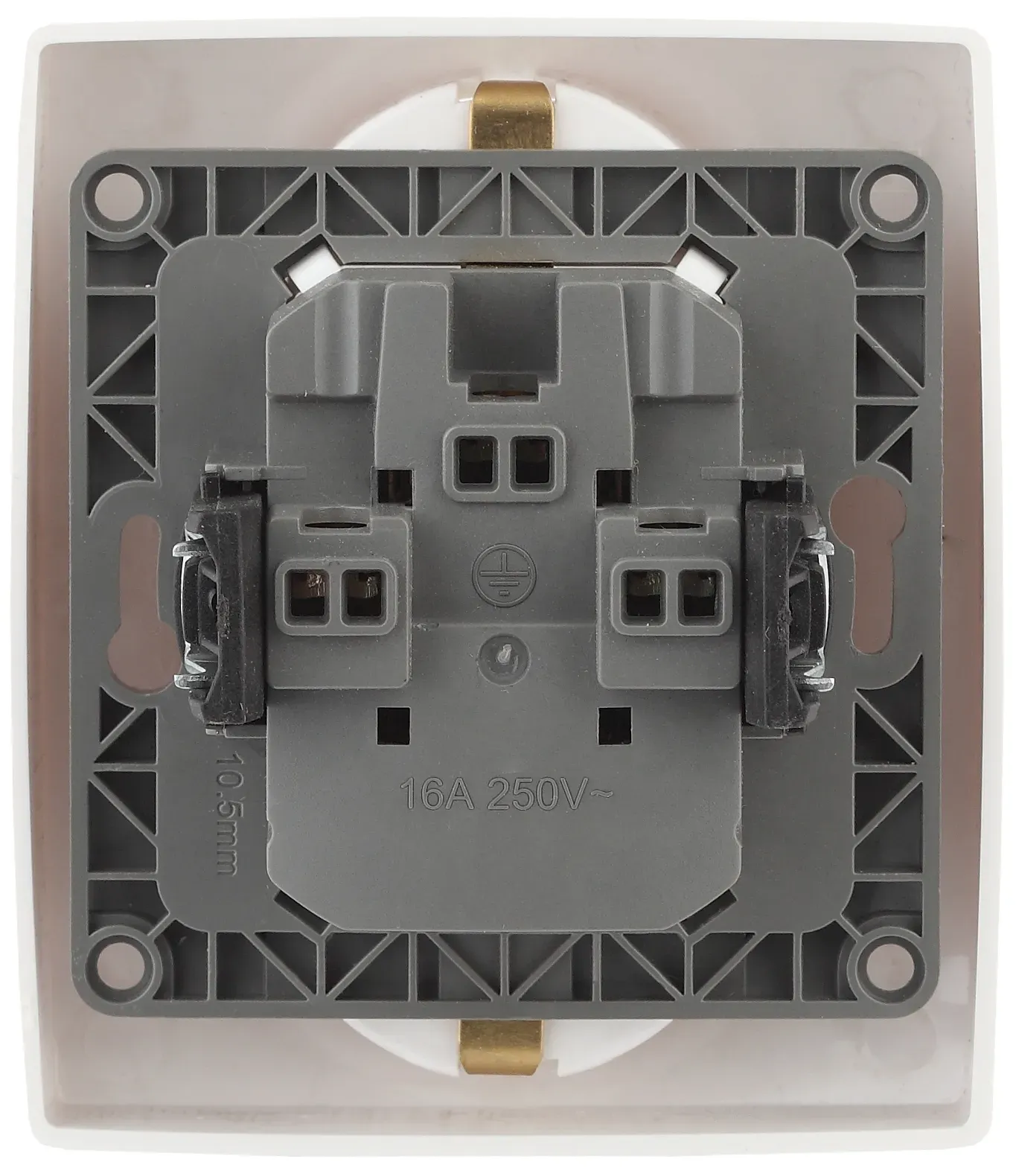 Розетка 2X2P+E Schuko со шторками, 16A-250В, Эра12, белый, 12-2104-01 б0014699