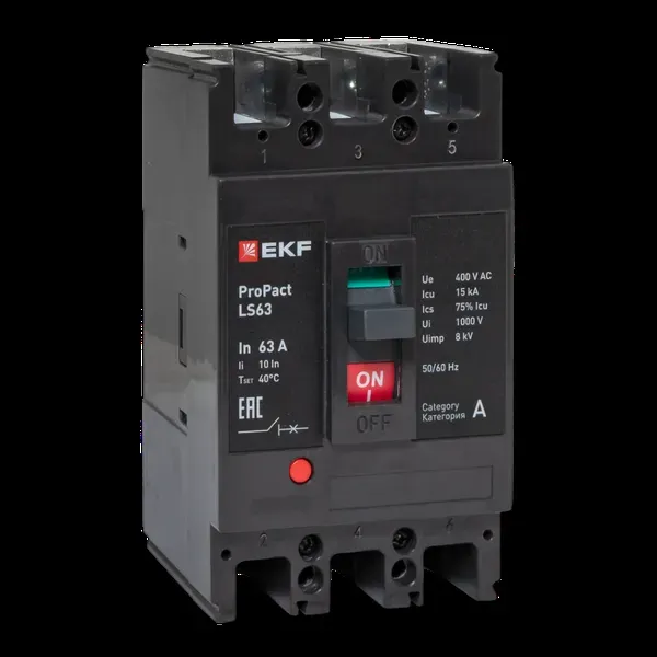 Ls63 15ка 3p 63а propact ekf EKF MCCB-63-15-3-63-LS