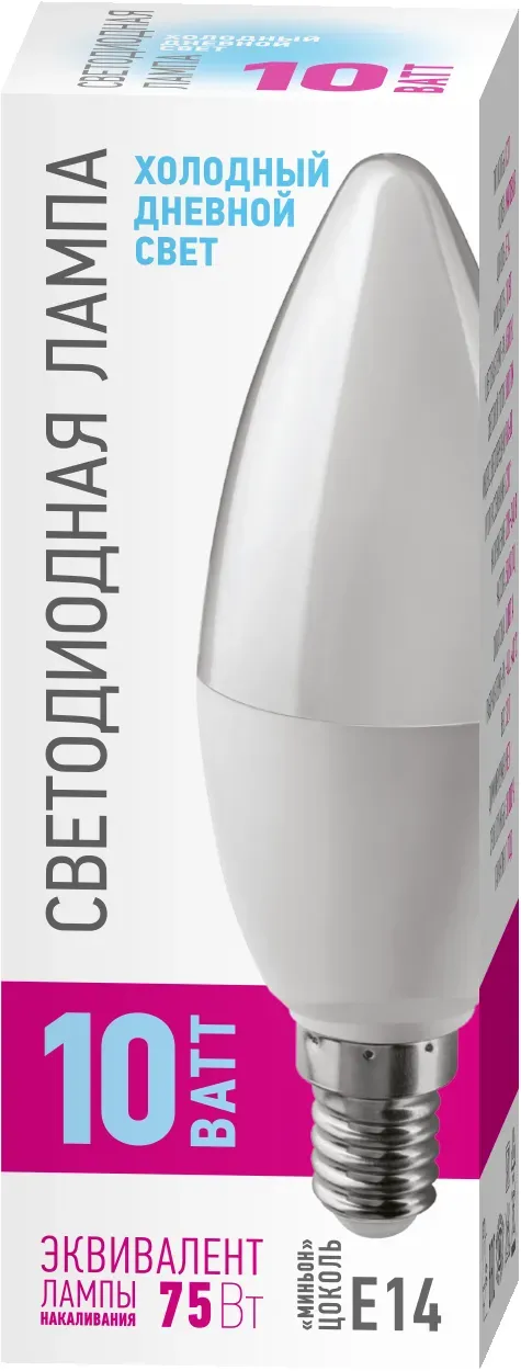 Лампа светодиодная 10вт oll-c37-10-230-6.5k-e14-promo онлайт NAVIGATOR GROUP 27041