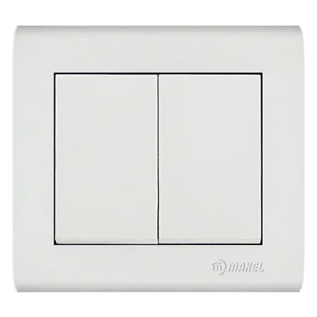 MANOLYA ВЫКЛЮЧАТЕЛЬ 2Х КЛАВИШНЫЙ Makel 41001003