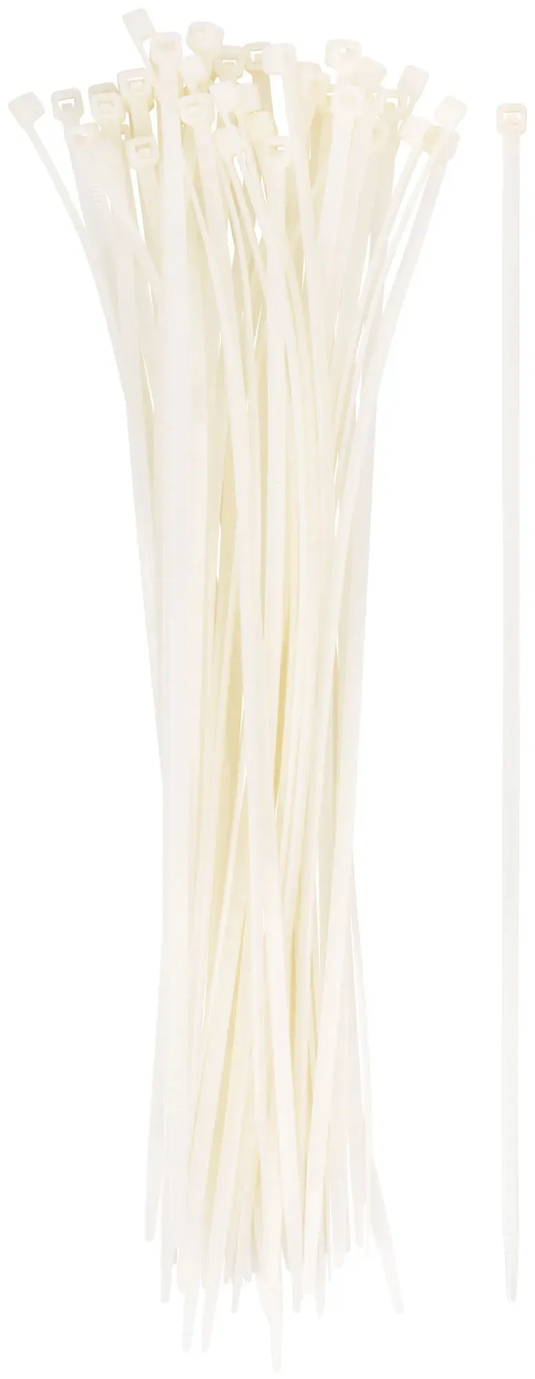 Хомуты нейлоновые, белые для проводов, 50 шт., 250x3 FIT 60422