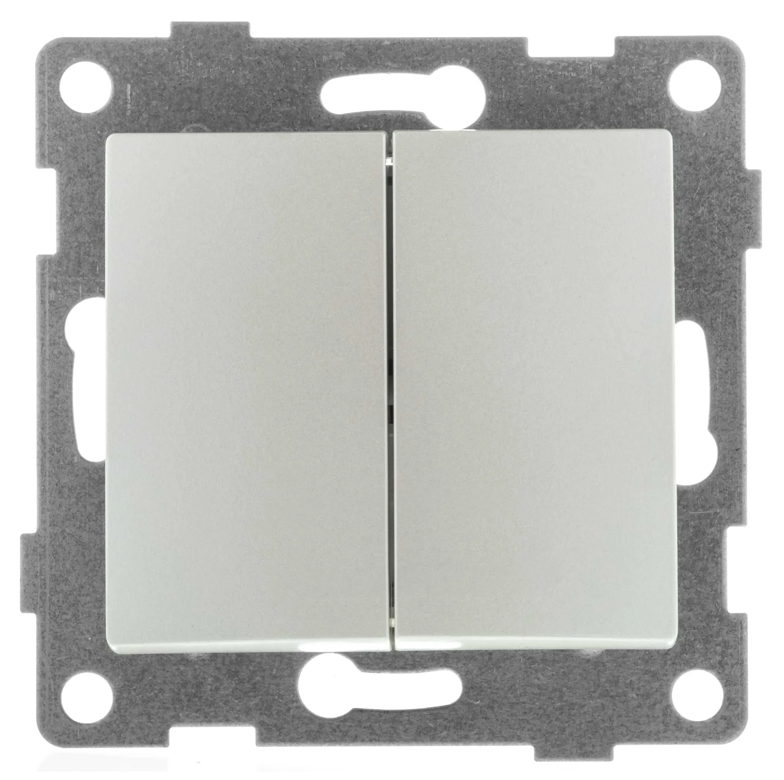 GUSI Bravo МЕХАНИЗМ Выключатель двухклавишный, скрытая установка, 10А, 250В. Цвет шампань GUSI Electric С10В2-028